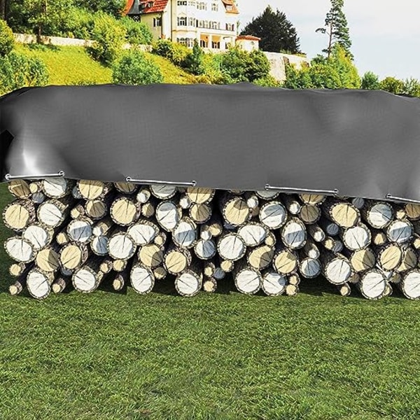 Polyeten Presenning 180g/m² vattentätt cover Grå med öljetter