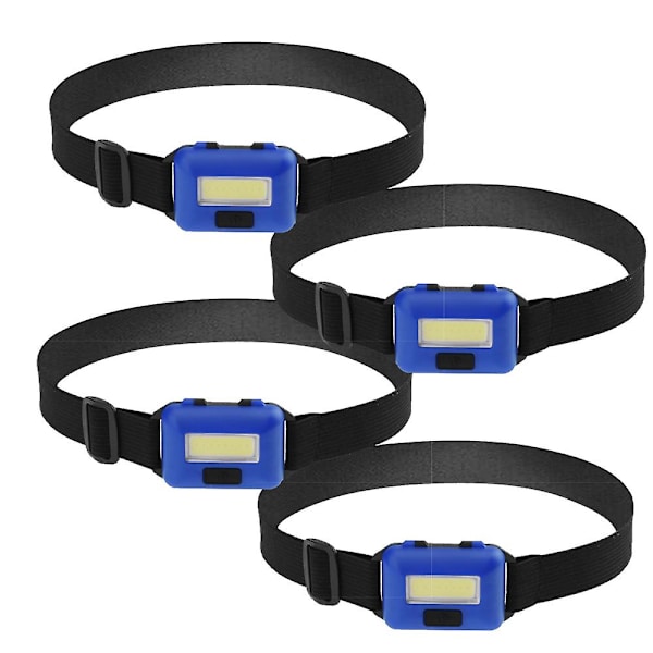 4-pakkaus LED-otsalamppu aikuisille ja lapsille COB-tulvavalo erittäin kirkas otsalamppu