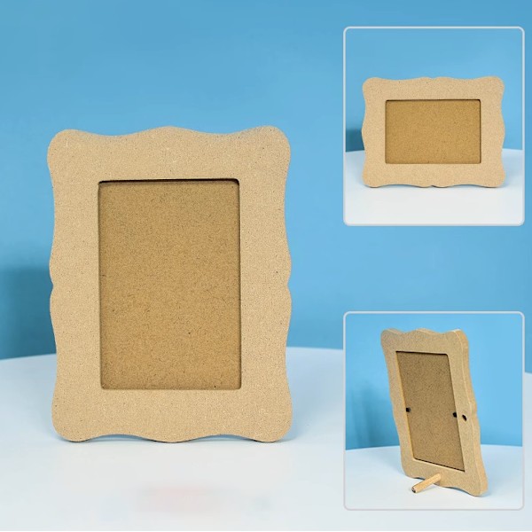 6 st tomma embryofotoramar DIY handgjorda träbakgrund embryomaterial set bord barn vuxna kreativitet rektangel