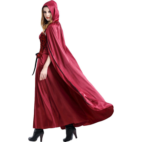 Halloween kostume Lille Rødhætte kostume voksen system fristelse kvindelig rollespil vampyr prinsesse lang nederdel sjal