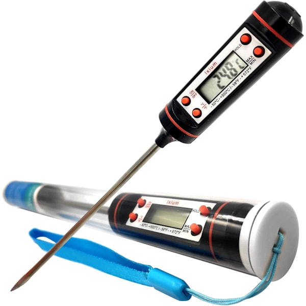 Digital Termometer i Rostfritt Stål för Matlagning, Kött, Grillning, BBQ, Hemkök