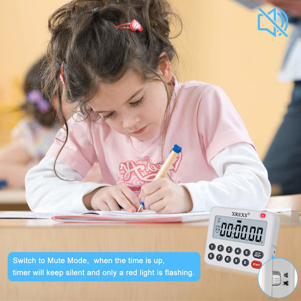 Digital Kök Timer Magnetisk Nedräkning Matlagningstimer Klocka med Magnetisk Baksida och Klämma, Höglarm, Stor Display Minuter och Sekunder Direktinmatning