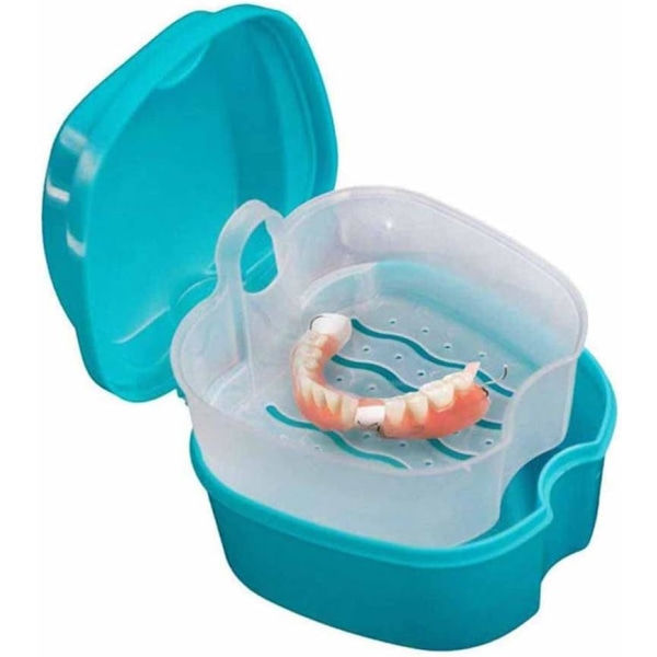 Protese-badekasse Ortodontisk dental-holderboks Plast Falsk T