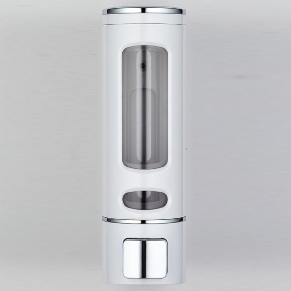 400ML & White - 1 st, väggmonterad tvålautomat, manuell tvålautomat för flytande tvål, duschtvål, schampo -