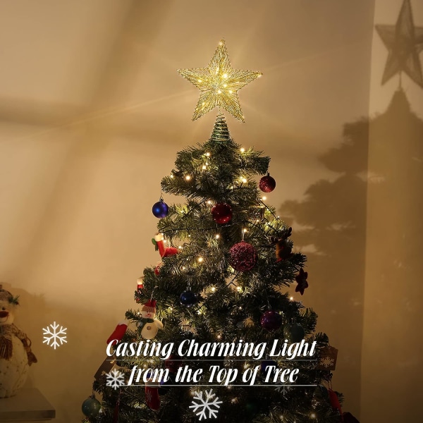 Stjerne juletre, LED Metal Shining Christmas Tree Light,