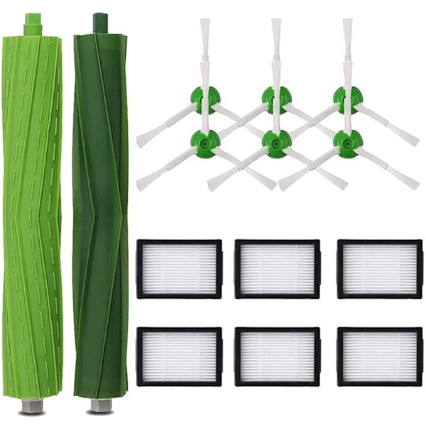 Tilbehørspakke for Roomba E5 E6 I3 I3+ i7 J7 J7+ E5154 E5158 Komplett erstatningssett for reservedeler, sidebørster, filtre