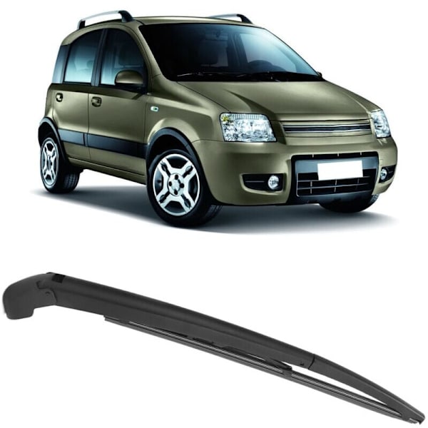 Jeffergarden Bakre Vindrutetorkarblad Set 46835901 Vattentät Svart Ersättning för Fiat Panda 169 2003–2012