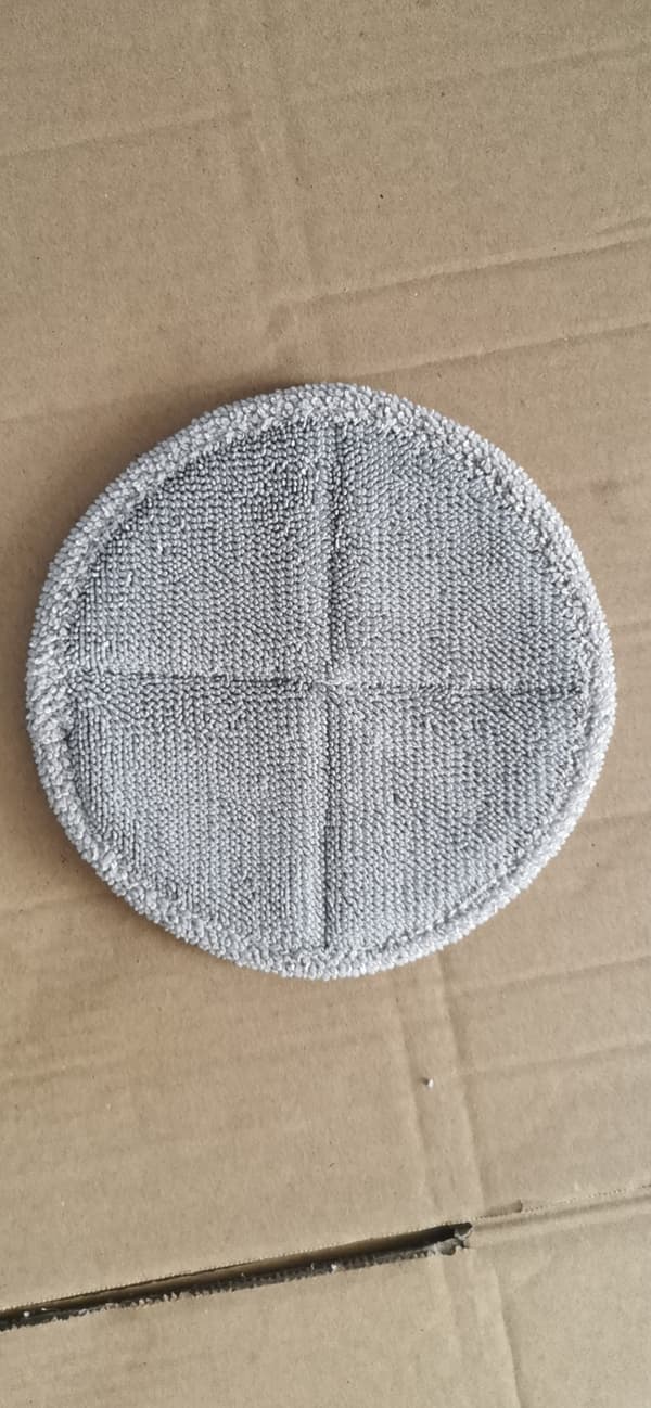 Grå + Hvid - 4 stk. - Diameter 16cm-16.5cm, elektrisk moppehoved (moppen er ikke inkluderet)