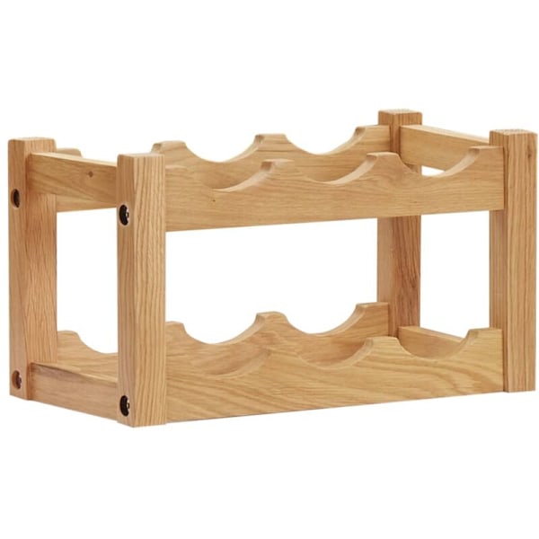 Flaskställ för 6 flaskor 37x21x21 cm Ekträ
