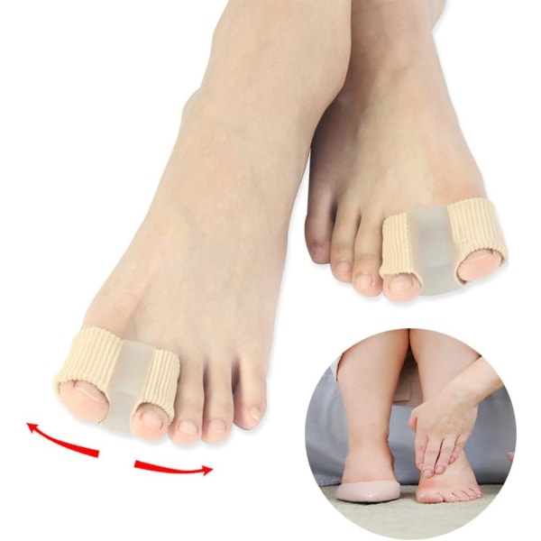 Tåskiller, tåkorrigerer, 2 stk. overlappende tåskillere, tåskillere, stor tåavstand, tåskiller, tåskiller, hallux valgus tåskiller