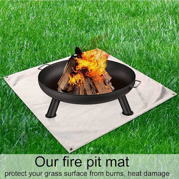 Tulipaikan alusta, BBQ palamaton lasista, lämmönkestävä grilli alusta, liekinkestävä suoja-alusta maahan, terassille, kannelle, nurmikolle, ulkotiloihin tai leirintään (Larg