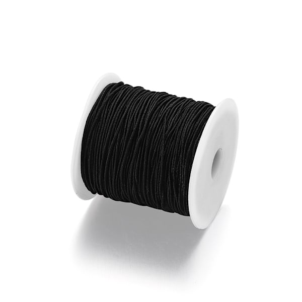 1mm * 50 meter kernetråd (sort), armbånd, halskæde, smykkefremstilling, håndlavede smykkefremstillingsartikler, Valentinsdagssmykker til mænd