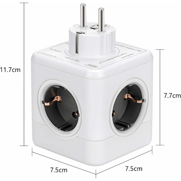 Useita USB-liitäntöjä, kuution muotoinen pistorasia 4 pistorasialla ja 2 USB-liitännällä, 1 Type C -portti, 7-in-1 USB-pistorasia kytkimellä, USB-seinäpistorasia C