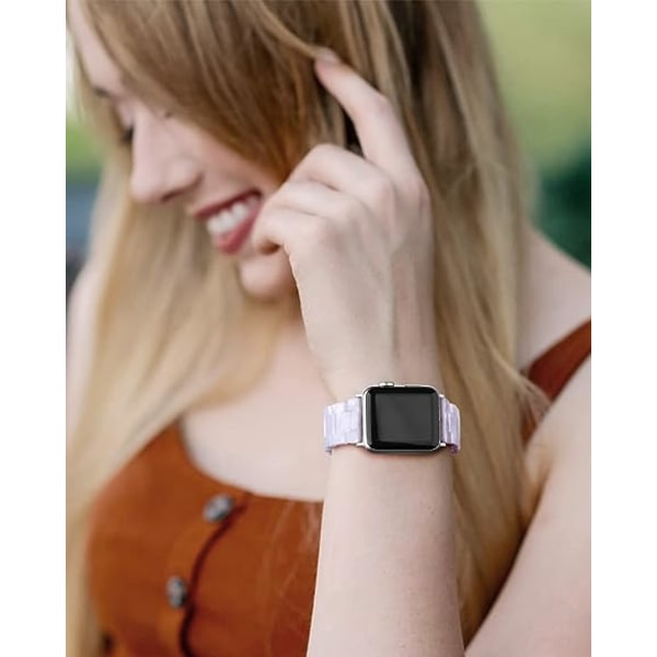 Hartsihihna (kiiltävä valkoinen), sopii Apple Watch rannekkeelle 42/44/4