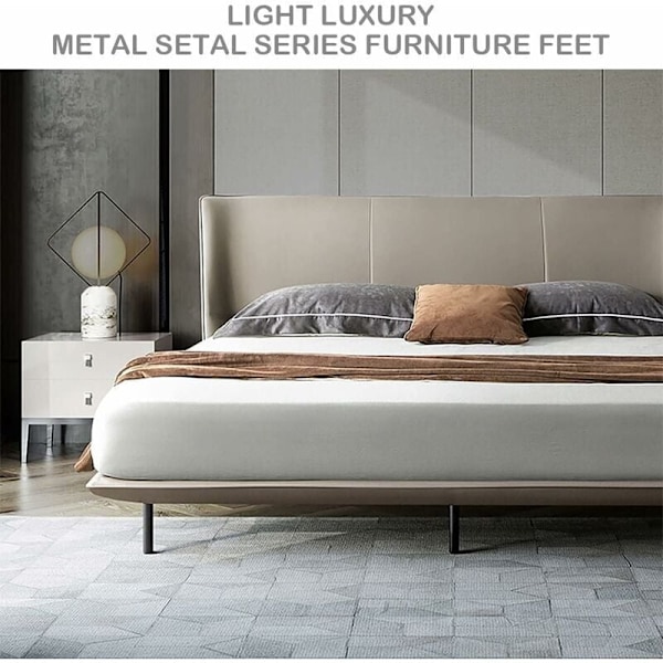 Justerbare, uttrekkbare og robuste sengeben for sengeramme, metallstøtteben, egnet for skap, sofa, seng, reservedeler 17,8 cm til 33 cm