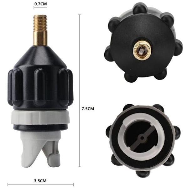 2-pack Kajak Adapter Kit, SUP Adapterventil, Inflationspump Konverter för Kanoter, Stand-up Paddleboards