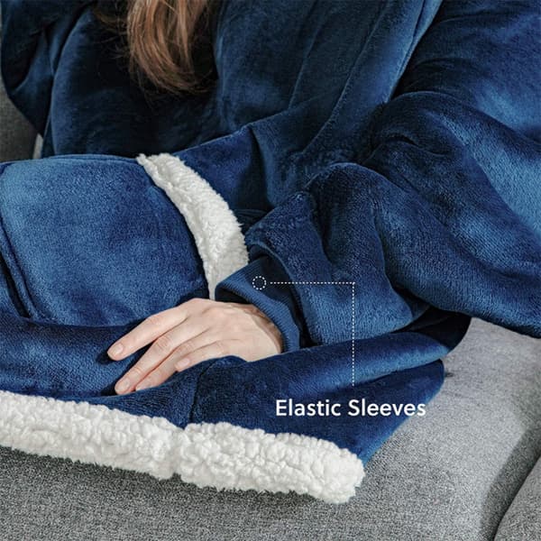 Varm og kald oversized hettegenser, kurvfarge