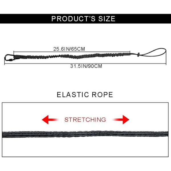Longe af en elastisk nylon elastisk fastgørelsesværktøj med skumskrue med skifterov anti-drop strop let at bruge lanyard af elastisk fastgørelsesværktøj