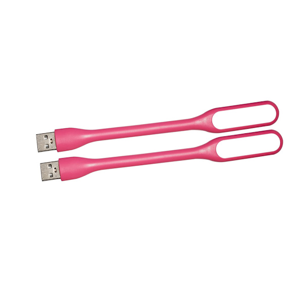 USB LED-lys - bærbar nattlys, kompatibel med powerbank, bærbar PC, lesing, datamaskin-tastatur USB-leselys (8 stk, rosa)