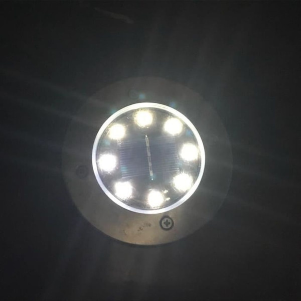 4 st 8LED Solcellsmarkljus Vit