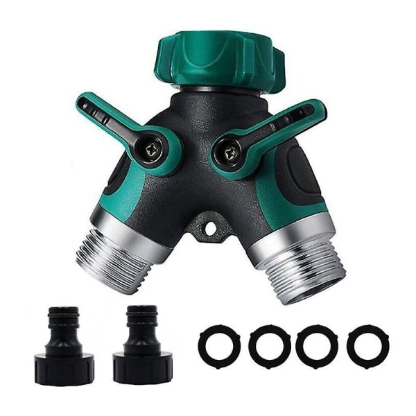 Havevandsslangefordeler, 2-vejs hanehane-adapter