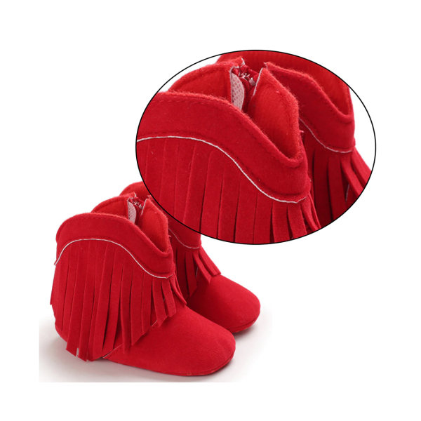 Baby kengät Lämpimät puuvillakengät - punainen (12 cm)