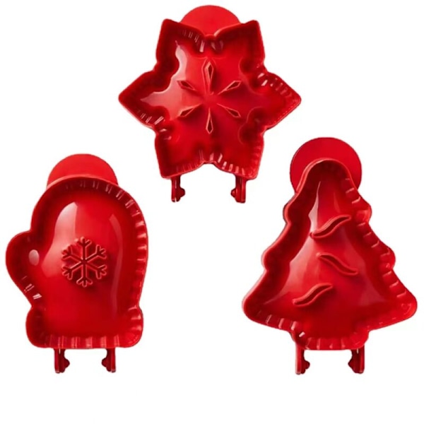 3 st Mini Julpajformar Handgjorda Fickpajformar Handgjorda Pajformar för Julbaksartiklar Äppelkakor Äppelbakverktyg