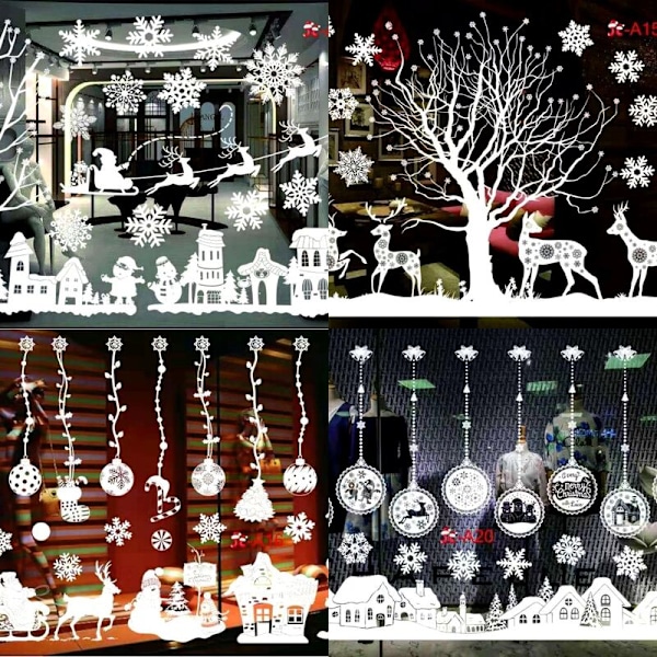 B-Noël Joulutarra Tarrat Isä Koristelu Joulukoriste DIY Seinä DIY PORO Irrotettava Lasi Joulukaupan Ikkunakoriste