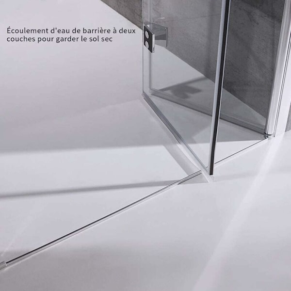 Duschdörrstätning för ett rum 70cm 2st för 4-6mm glas, vikbar barriär duschtätning, ersättningstätning, rak/böjd glasduschdörr.