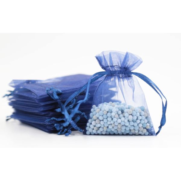 100 stk. Organza Gaveposer Bryllup Gunstposer, 90x120 mm/ 3.5 x 4.7 tommer Sheer Snørebånd Smykkeposer til Jul Ferie Fødselsdagsfest (N