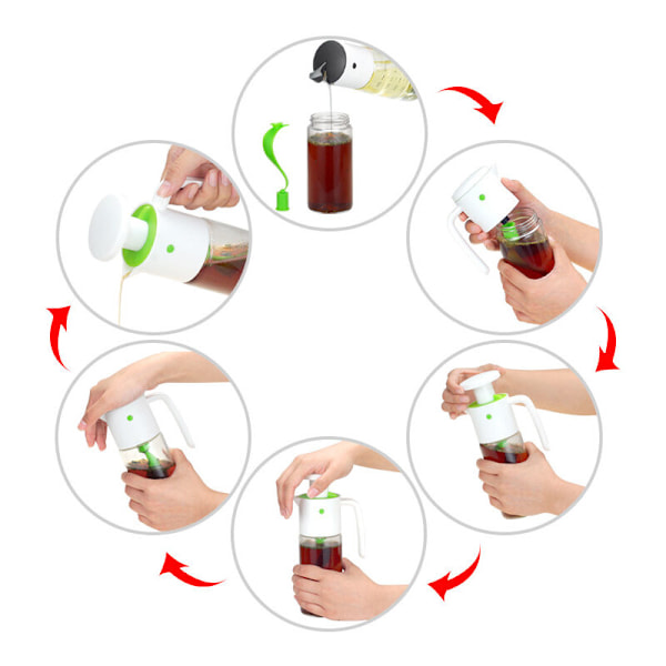Salat Vinaigrette mixerflaske 300ml presse kop til juiceopbevaring ketchup