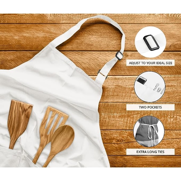 Ink Green Utopia Kitchen 2 Pack Säädettävä Rintapyyhe 2 Taskulla