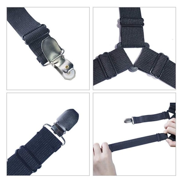 Lagner - 4-delt - lagenclips - Skuffespil - Dynestrammere - Træk -krogede clips - Dyneclips