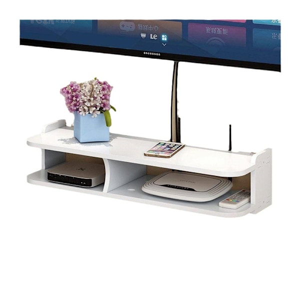 WIFI Router TV-box Hylla Väggmontering 2-våningar Låda Fäste