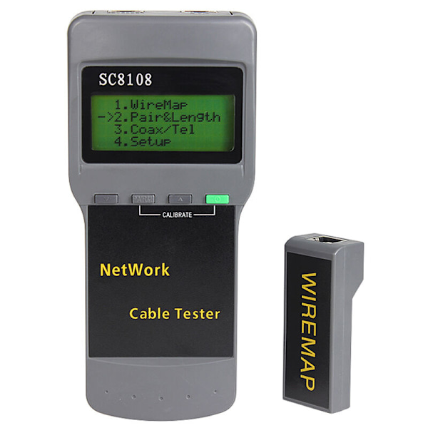 Multifunktionel LCD netværkstester SC8108, LAN telefonkabeltæller