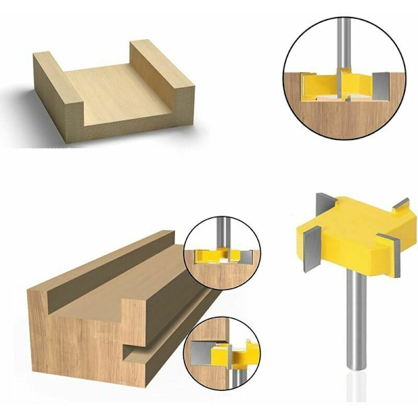8 mm Overfræser CNC Jordbær til at knuse CNC Spoilboard Planer T-hale