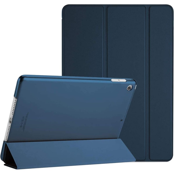 För iPad 10.2 IX Tablet Case Tri-fold Side Sticker Translucent Frosted PC Back Cover Tablet Case