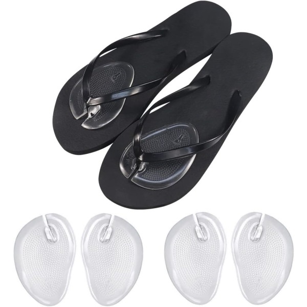 2 par silikonegel anti-skridpuder til sandaler, skridsikre I