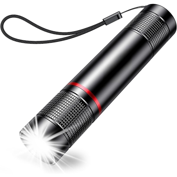 Uppladdningsbar LED-ficklampa - 2000L Justerbart fokus med 4 lägen | Vattentät ficklampa för nödsituationer