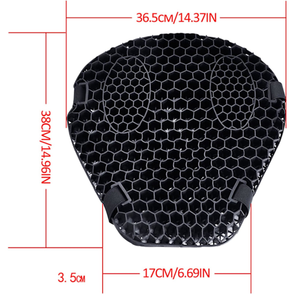 Universal Motorcykel Honeycomb Kudde