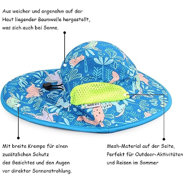 Lämplig för åldrarna 2-6 år - Baby Sommarhattar Flicka Pojke Barn Mössa UV-skydd Solhatt för Småbarn Strand Vandring Mössa