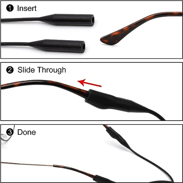 3-delt silikon elastisk svømmebriller med holder