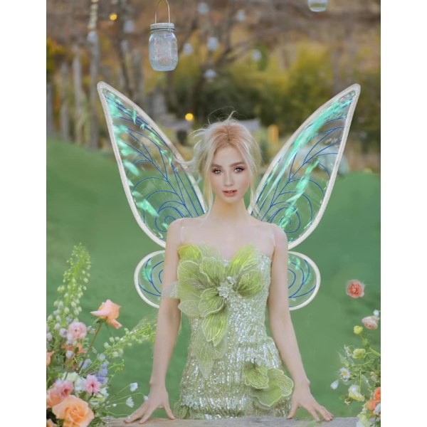 Vuxna älvvingar, blå älvvingar för vuxna, Winx älvvingar för vuxna till Halloween, födelsedag, jul, temafest