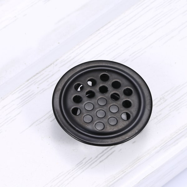 8 stk. Sorte runde ventilationsgitre i rustfrit stål - Runde ventilationsgitre i rustfrit stål - 10 stk. Sorte ventilationsgitre