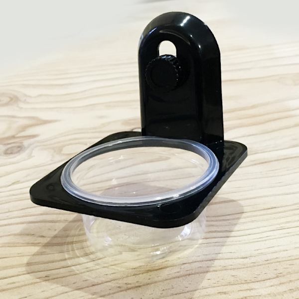 Foder skål krybdyr feeder, dobbelt krybdyr foderskåle plast sugekop feeder, til krybdyr, insekter, edderkopper, gekkoer, vivarier 2PCS