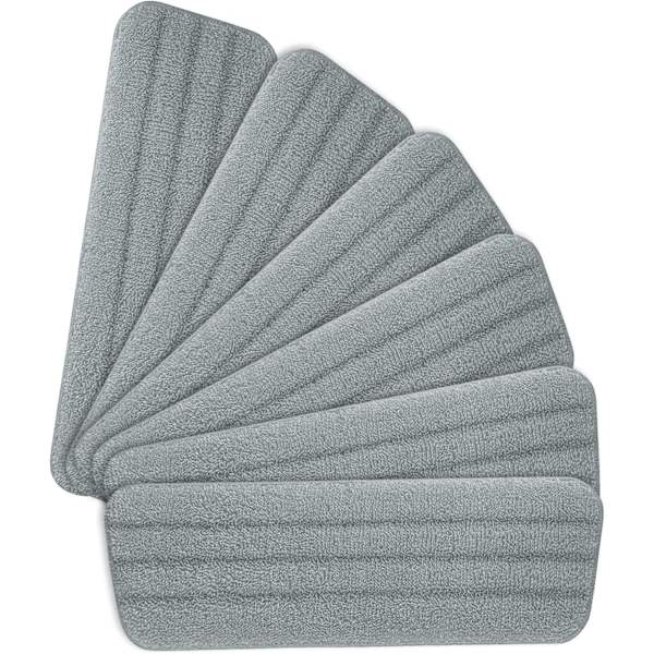 6 stk mopp (grå) erstatningsputer, mikrofiber spraymopp for spraymopper