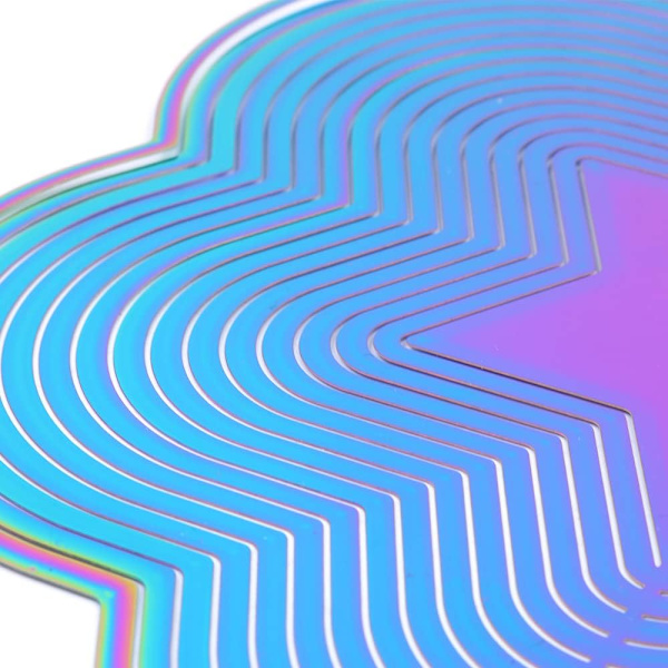 Pyörivä 3D-metalli tuulituuli, virtaava valoefektisuunnittelu, tuulikellot, kodin ja puutarhan koriste, ulkoilma lahja