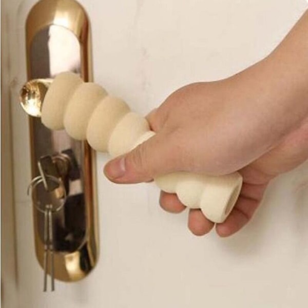 10 ovenkahvan suojan sarja joustavaa vaahtomuovia, lapsi- ja vauvaturvallisuus, beige