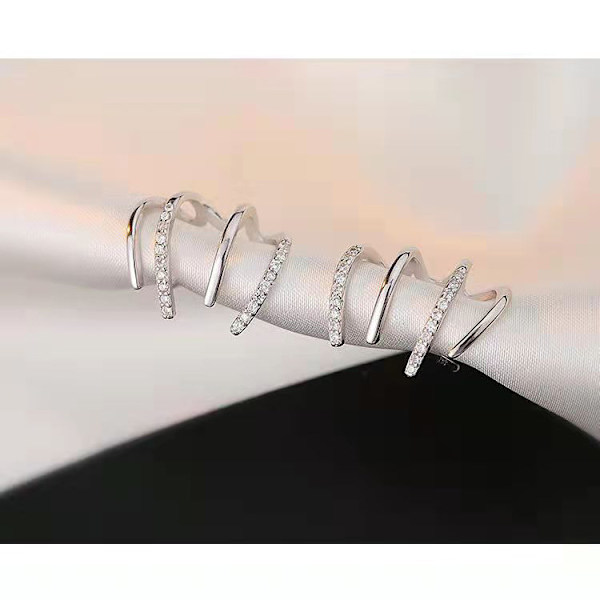 Shang personlighed temperament fire kløer zirconia øreringe kobber mikro sæt zirconia øreringe fire kløer øreringe 925 sølv pin sølv