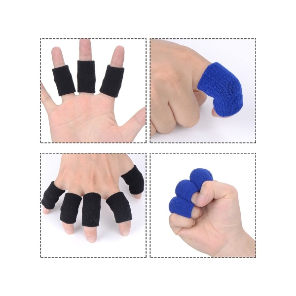 20 st fingerguards elastiska fingerguards för smärtlindring förhårdnader artrit leder professionella sport fingerguards nylon basket fingerguards